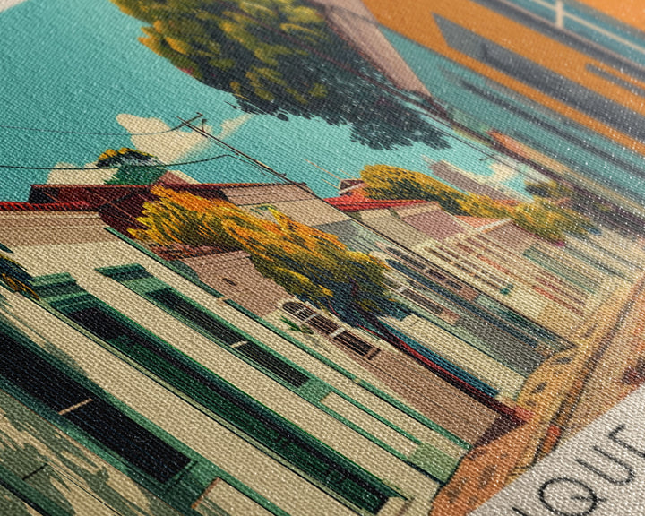 Duque de Caxias, Brazil Panoramic Canvas Print, Duque de Caxias, Brazil Painting, Brazil Art, Duque de Caxias Travel Poster, Travel Art, Housewarming Gift