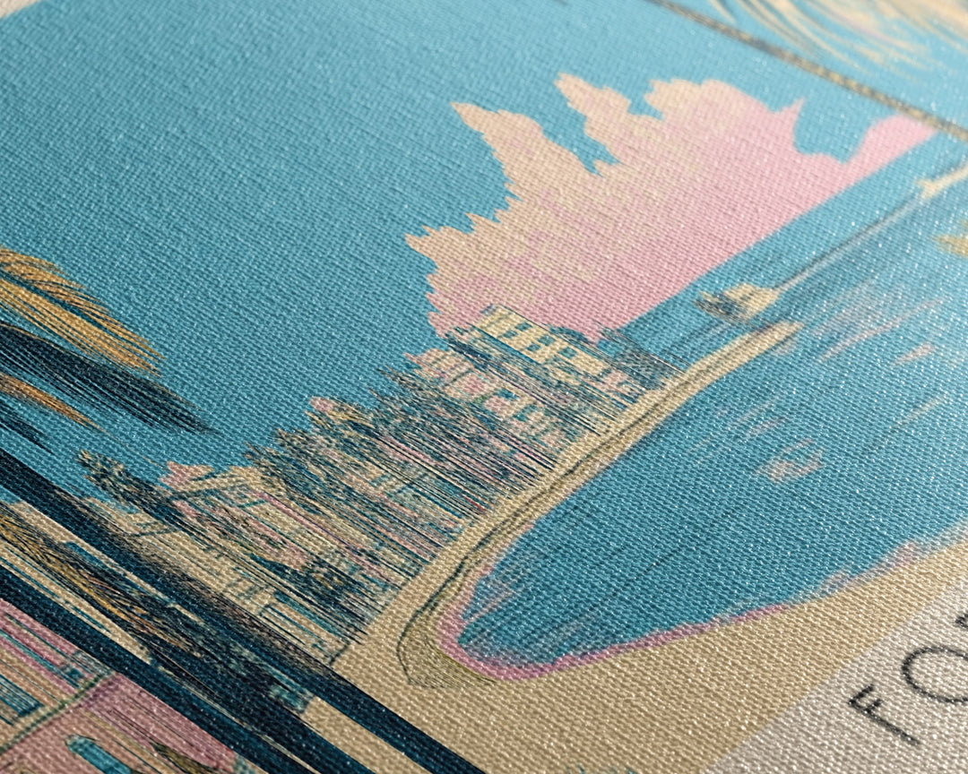 Formosa, Argentina Panoramic Canvas Print, Formosa, Argentina Painting, Argentina Art, Formosa Travel Poster, Travel Art, Guest Room Painting