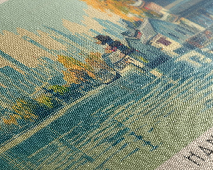 Hangzhou, China Panoramic Canvas Print, Hangzhou, China Painting, China Art, Hangzhou Travel Poster, Travel Art, Housewarming Gift