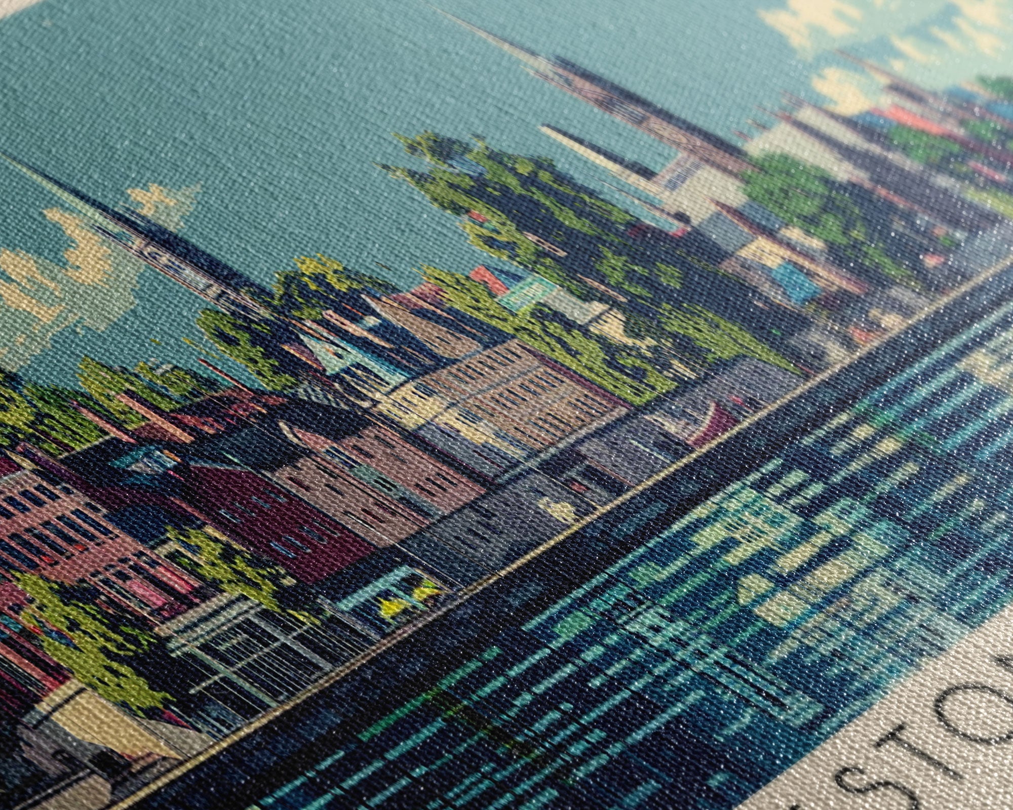 Kingston upon Hull, England Panoramic Canvas Print, Kingston upon Hull, England Painting, England Art, Kingston upon Hull Travel Poster, Travel Art, Housewarming Gift