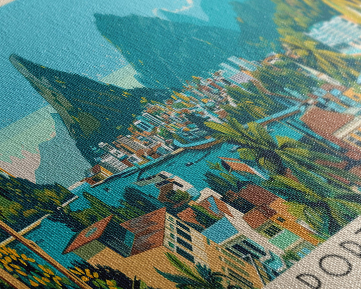 Portoviejo, Ecuador Panoramic Canvas Print, Portoviejo, Ecuador Painting, Ecuador Art, Portoviejo Travel Poster, Travel Art, Guest Room Painting