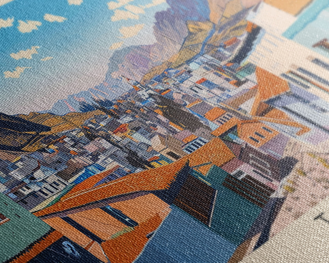 Tacna, Peru Panoramic Canvas Print, Tacna, Peru Painting, Peru Art, Tacna Travel Poster, Travel Art, Guest Room Painting