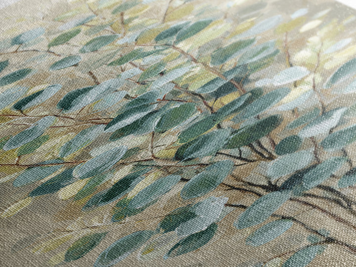 Sage Green Botanical Branch Study Canvas Print, Yoga Studio Art, Luxury Decor, Yoga Studio Decor, Balance, Living Room Decor, YSA-1x3-77
