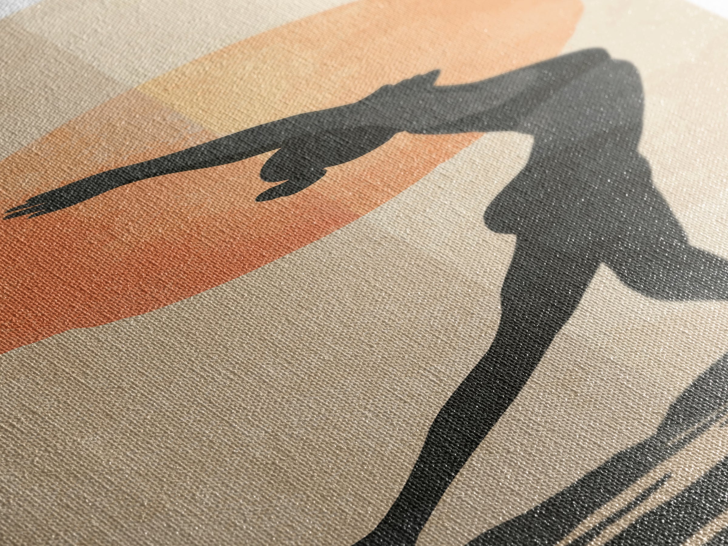 Sun Salutation Silhouette Sequence Without Text Canvas Print, Yoga Studio Art, Nature Prints, Yoga Studio Decor, Balance, YSA-1x3-92