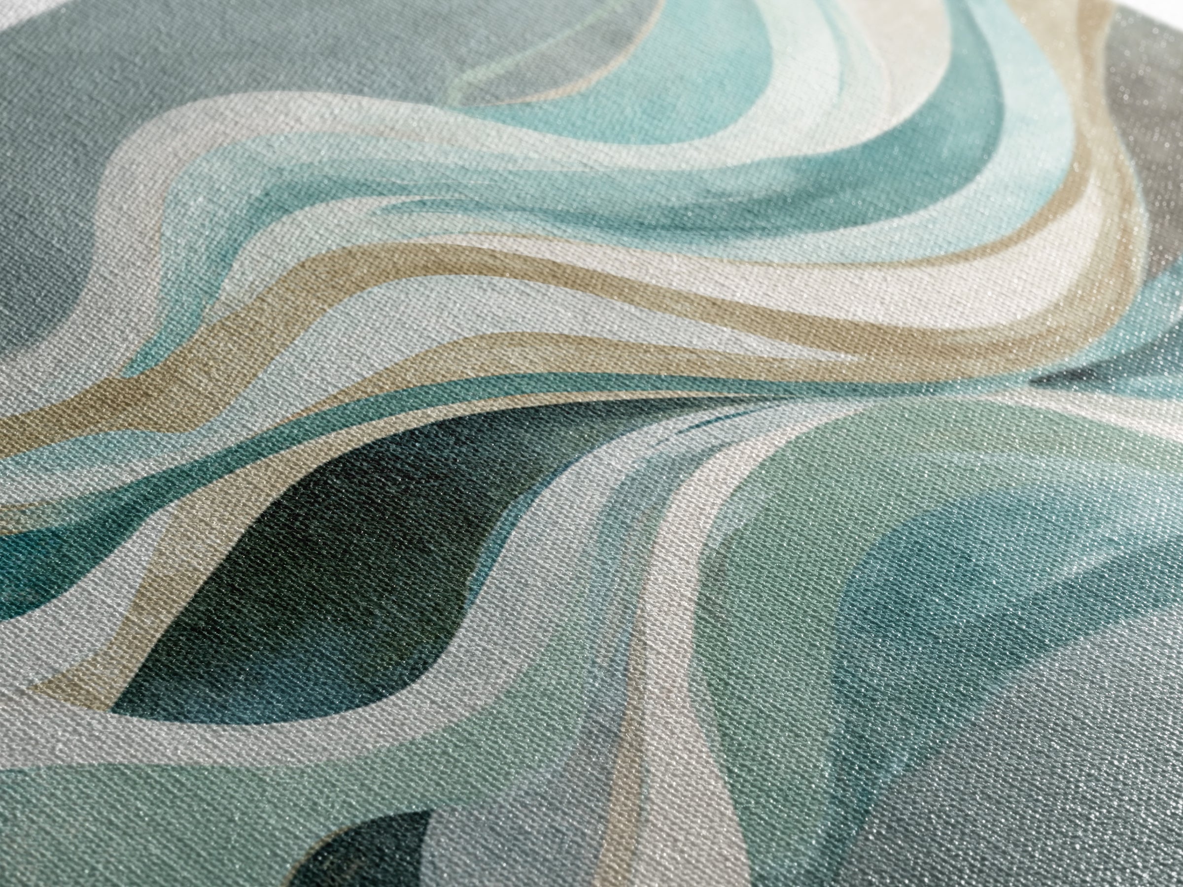 Abstract Breath Waves Framed Canvas Print, Yoga Studio Art, Large Wall Decor, Yoga Studio Decor, Abstract Art, Balance, YSA-2x1-99