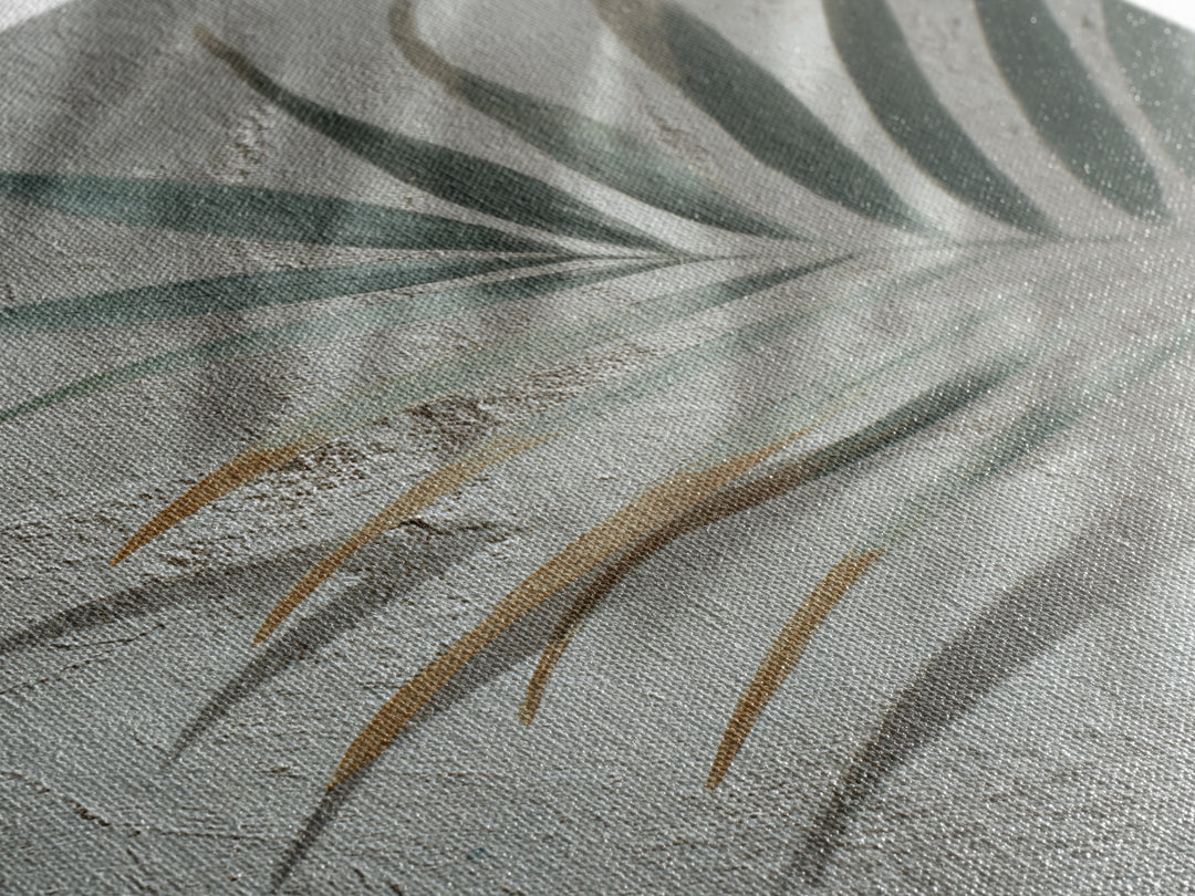 Gentle Palm Leaf Shadow on Plaster Framed Canvas Print, Yoga Studio Art, Yoga Studio Decor, Watercolor Art, Balance, YSA-2x3-80