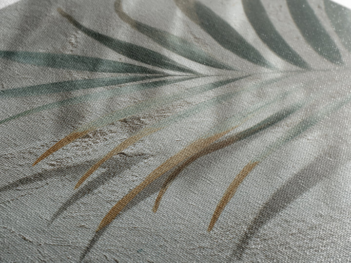 Gentle Palm Leaf Shadow on Plaster Framed Canvas Print, Yoga Studio Art, Yoga Studio Decor, Watercolor Art, Balance, YSA-2x3-80