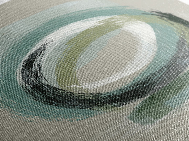 Minimal Zen Circle Brushstroke Canvas Print, Yoga Studio Art, Metal Wall Decor, Yoga Studio Decor, Fine Art, Balance, YSA-2x3-99