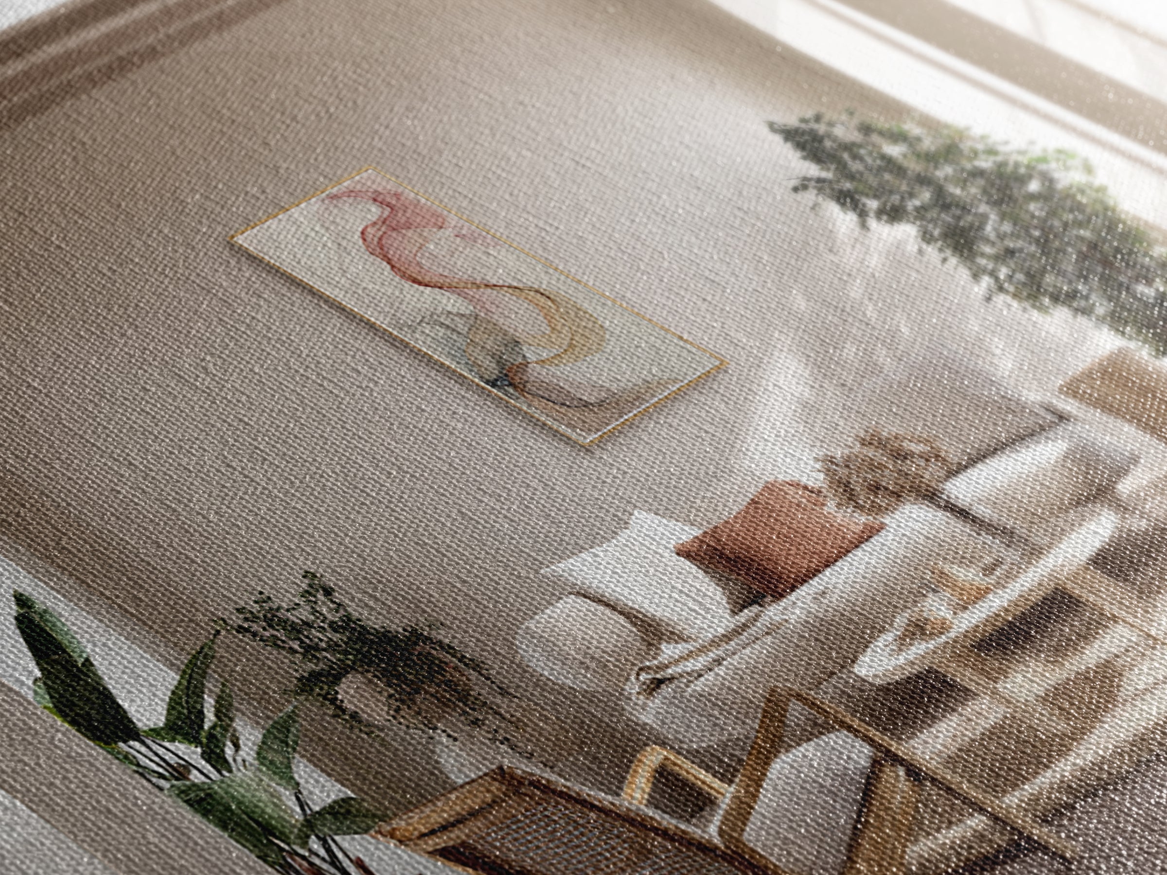 Incense Smoke Forming Abstract Curves Canvas Print, Yoga Studio Art, Metal Wall Decor, Yoga Studio Decor, Abstract Art, Balance, YSA-3x2-1