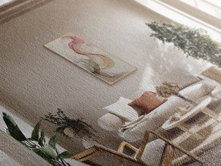 Incense Smoke Forming Abstract Curves Canvas Print, Yoga Studio Art, Metal Wall Decor, Yoga Studio Decor, Abstract Art, Balance, YSA-3x2-1