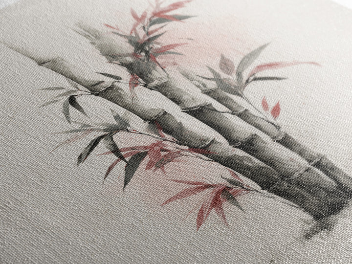 Bamboo Stalks in Sparse Ink Wash Framed Canvas Print, Zen Art, Flower Print, Living Room Decor, Fine Art, Zen, ZEN-1x1-2