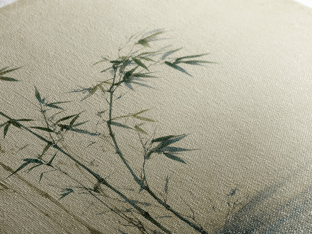 Bamboo Stalks in Sparse Ink Wash Canvas Print, Zen Art, Neutral Decor, Living Room Decor, Fine Art, Zen, Wall Decor, Art Print, ZEN-1x1-26