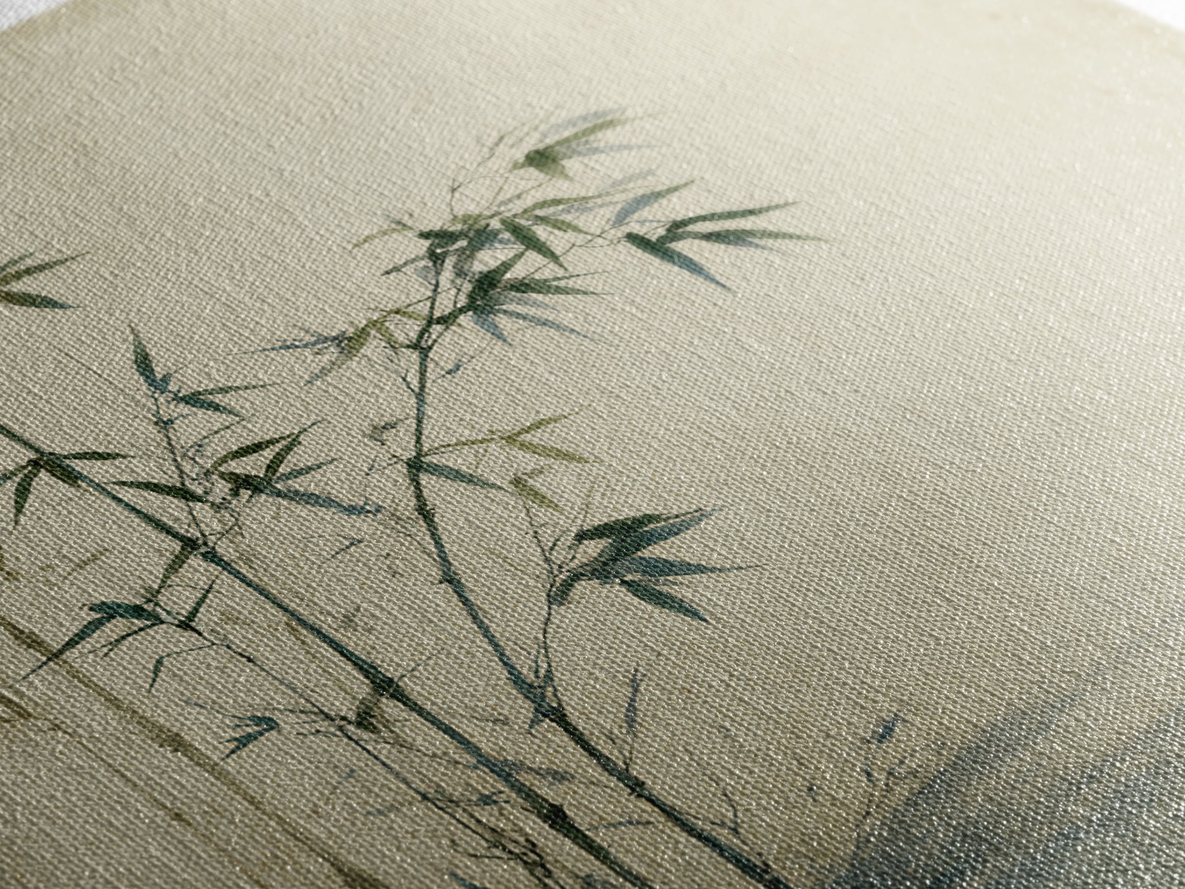 Bamboo Stalks in Sparse Ink Wash Canvas Print, Zen Art, Neutral Decor, Living Room Decor, Fine Art, Zen, Wall Decor, Art Print, ZEN-1x1-26