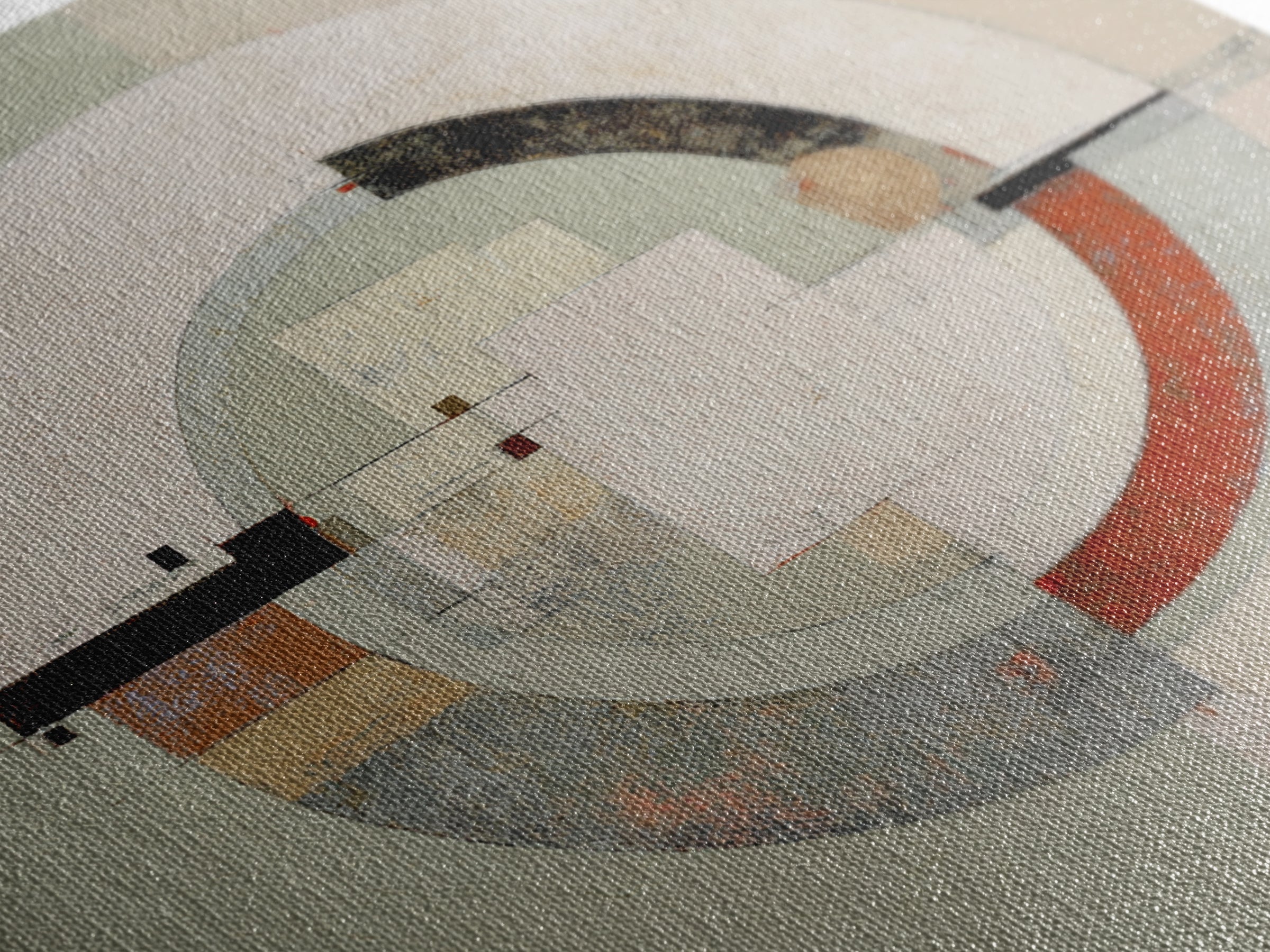 Abstract Balance of Circle Square and Line Framed Canvas Print, Zen Art, Statement Artwork, Living Room Decor, Abstract Art, ZEN-1x1-67