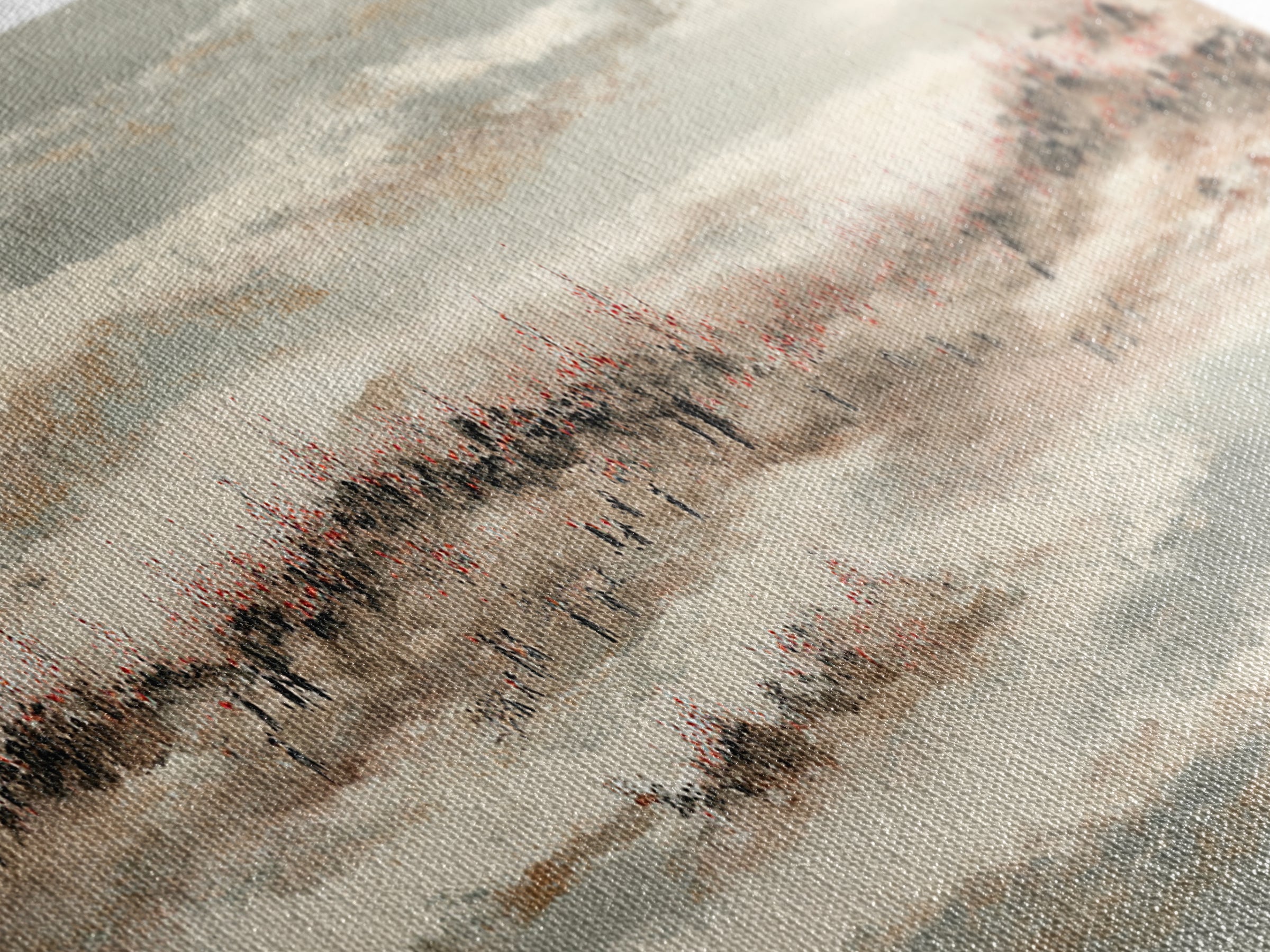Raked Sand Garden Pattern from Above Canvas Print, Zen Art, Japanese Decor, Living Room Decor, Fine Art, Zen, Luxury Decor, ZEN-3x1-46