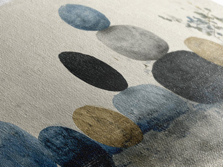 Smooth Pebbles Arranged Framed Canvas Print, Zen Art, Printable Art, Living Room Decor, Fine Art, Zen, Nature Prints, ZEN-3x1-51