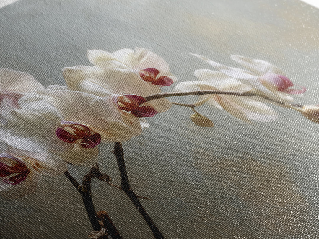 Single Orchid Stem Framed Canvas Print, Zen Art, Wall Art, Living Room Decor, Fine Art, Zen, Boho Wall Art, Garden Art, ZEN-3x2-27