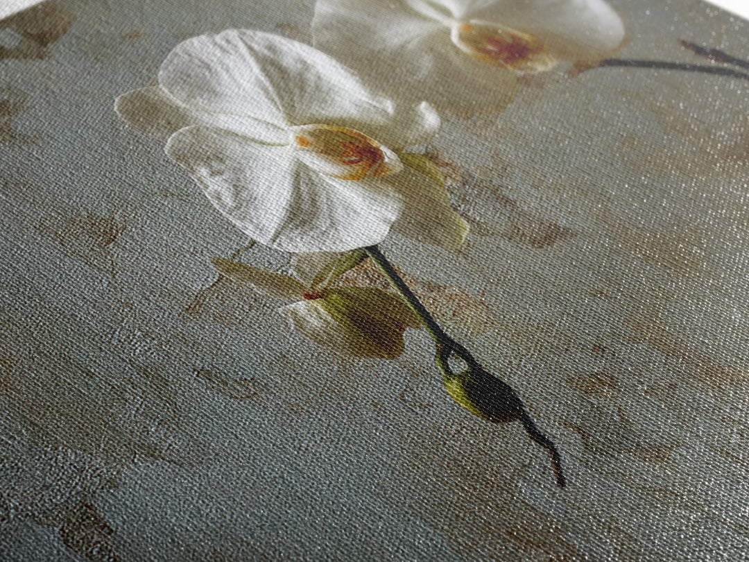 Single Orchid Stem Canvas Print, Zen Art, Original Painting, Living Room Decor, Zen, Abstract Painting, Japandi Wall Art, ZEN-3x2-51