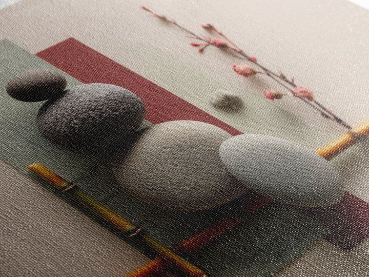 Smooth Pebbles Arranged Framed Canvas Print, Zen Art, Fine Art Print, Living Room Decor, Fine Art, Zen, Printable Wall Art, ZEN-3x2-63