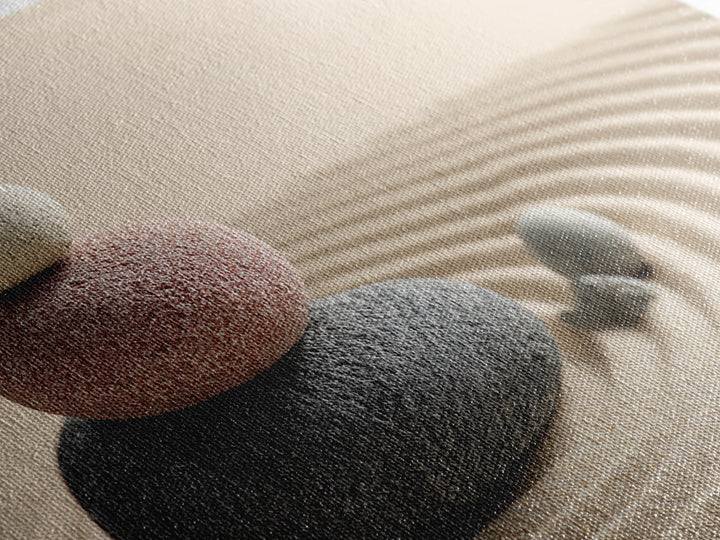 Smooth Pebbles Arranged Framed Canvas Print, Zen Art, Garden Art, Living Room Decor, Fine Art, Zen, Artist, Neutral Wall Art, ZEN-3x2-87