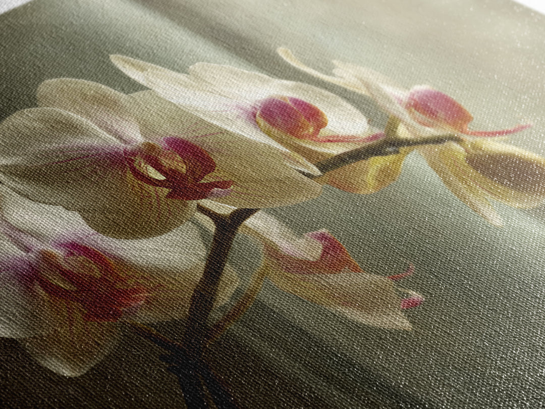 Single Orchid Stem Framed Canvas Print, Zen Art, Extra Large Wall Art, Living Room Decor, Zen, Boho Decor, Luxury Decor, ZEN-3x2-99