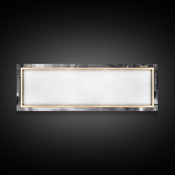 Rainy Day In The City Canvas Print, People With Umbrellas, City Art, Wall Decor, Large Urban Art Print, Panoramic, Wall Art, Canvas Print