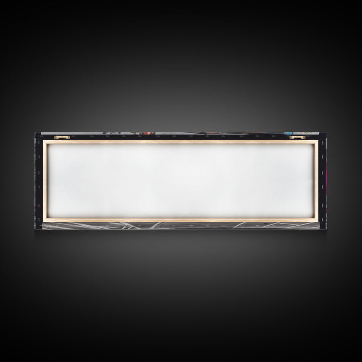 Run Down Row Of Buildings Canvas Print, Large Urban Art Print, Graffiti Street Art, Vibrant Art, Panoramic, Wall Art, Canvas Print