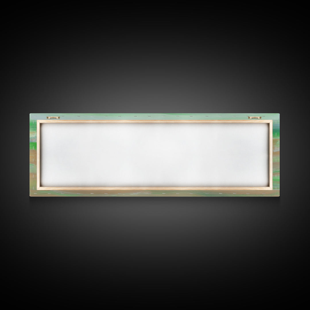 Abstract Green Ocean Wall Art Canvas Print, Minimalist Ocean Art, Seascape Wall Decor, Wall Art, Panoramic, Wall Art, Canvas Print