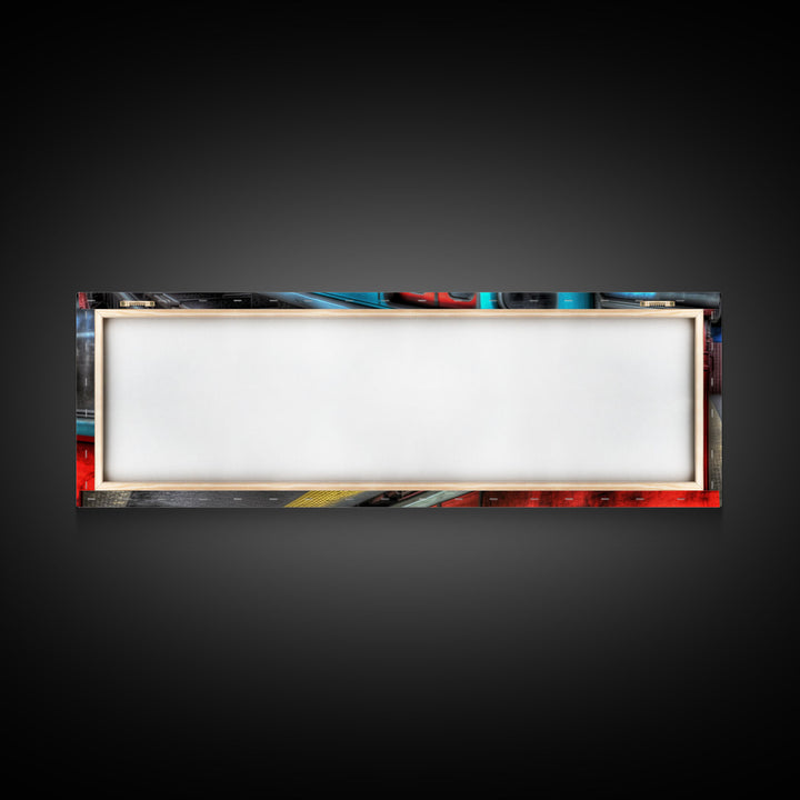 Subway Station Wall Art Print, Subway Train, Urban Wall Art, Wall Decor, Urban Art, Framed Canvas Print, Panoramic, Wall Art, Canvas Print