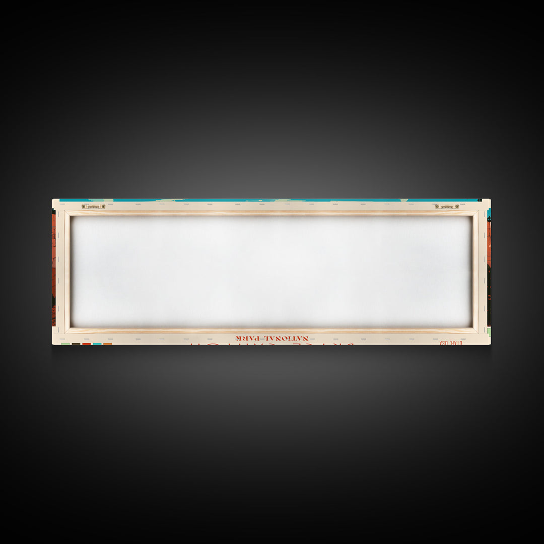 Bryce Canyon National Park, Panoramic Utah Travel Art, National Park Print, Minimalist Travel Art, Midcentury Modern Style Landscape