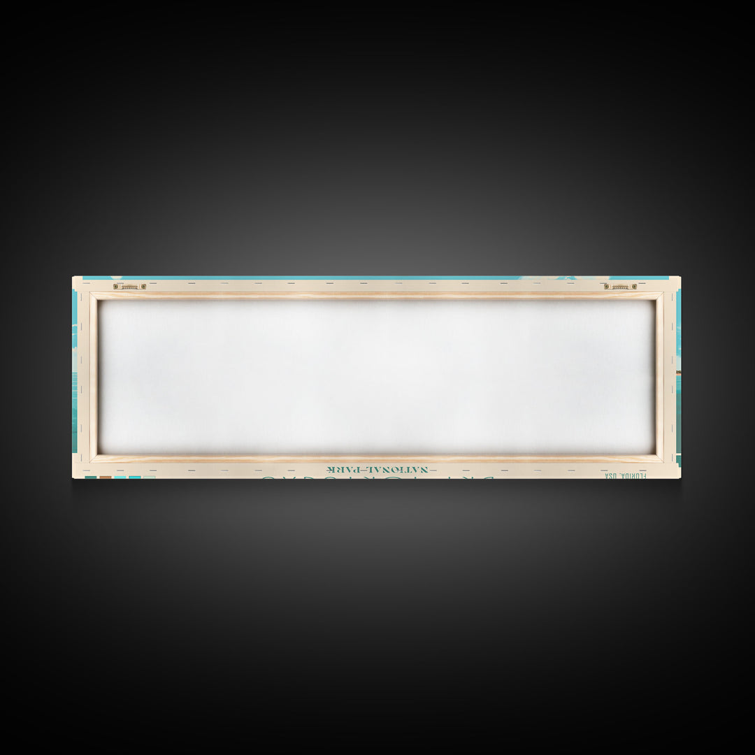 Dry Tortugas National Park, Panoramic Florida Travel Art, National Park Print, Minimalist Travel Art, Midcentury Modern Style Landscape