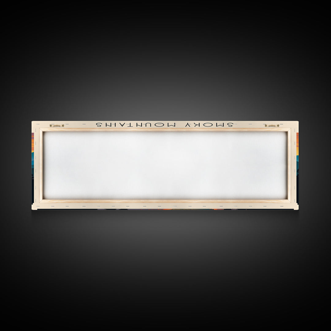 Great Smoky Mountains National Park Panoramic Travel Art, National Park Print, Minimalist Travel Art, Subdued Watercolor Painting Panoramic