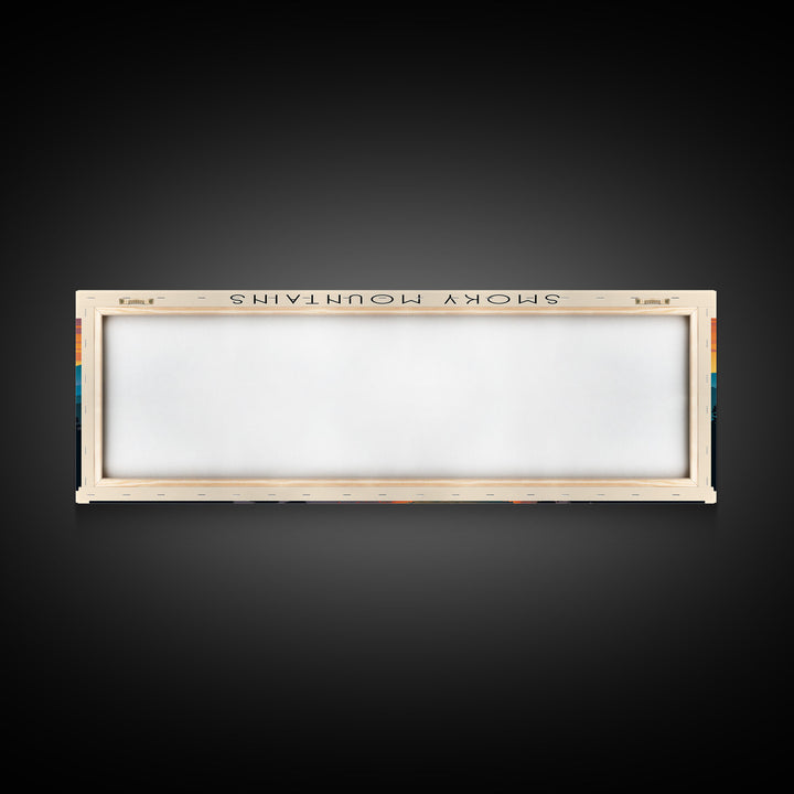 Great Smoky Mountains National Park Panoramic Travel Art, National Park Print, Minimalist Travel Art, Subdued Watercolor Painting Panoramic