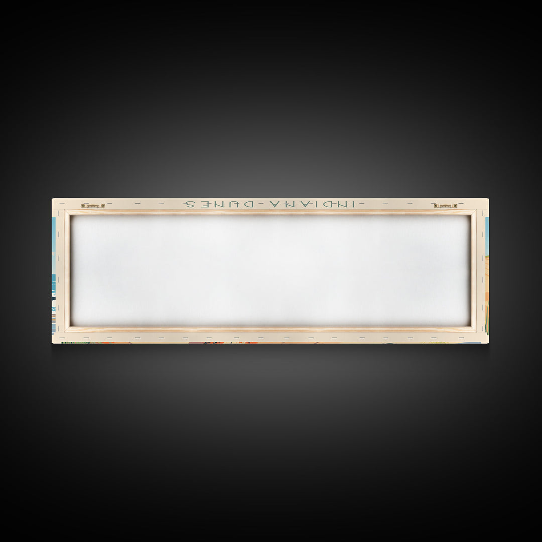 Indiana Dunes National Park, Panoramic Indiana Travel Art, National Park Print, Minimalist Travel Art, Midcentury Modern Style Landscape