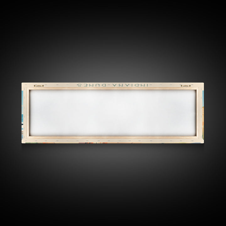 Indiana Dunes National Park, Panoramic Indiana Travel Art, National Park Print, Minimalist Travel Art, Midcentury Modern Style Landscape