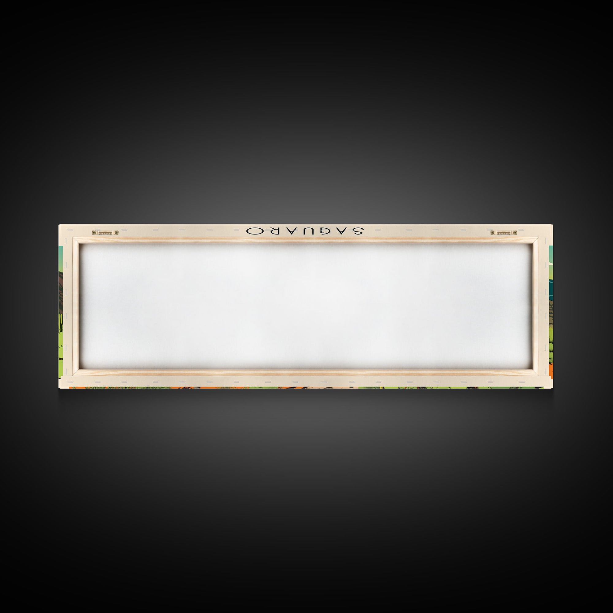 Saguaro  National Park Panoramic Arizona Travel Art, National Park Print, Minimalist Travel Art, Subdued Watercolor Painting Panoramic
