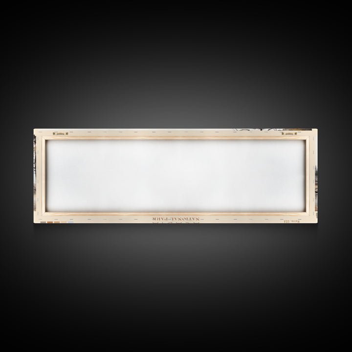 Acadia National Park Panoramic Maine Travel Art, National Park Print, Minimalist Travel Art, Subdued Watercolor Painting Panoramic