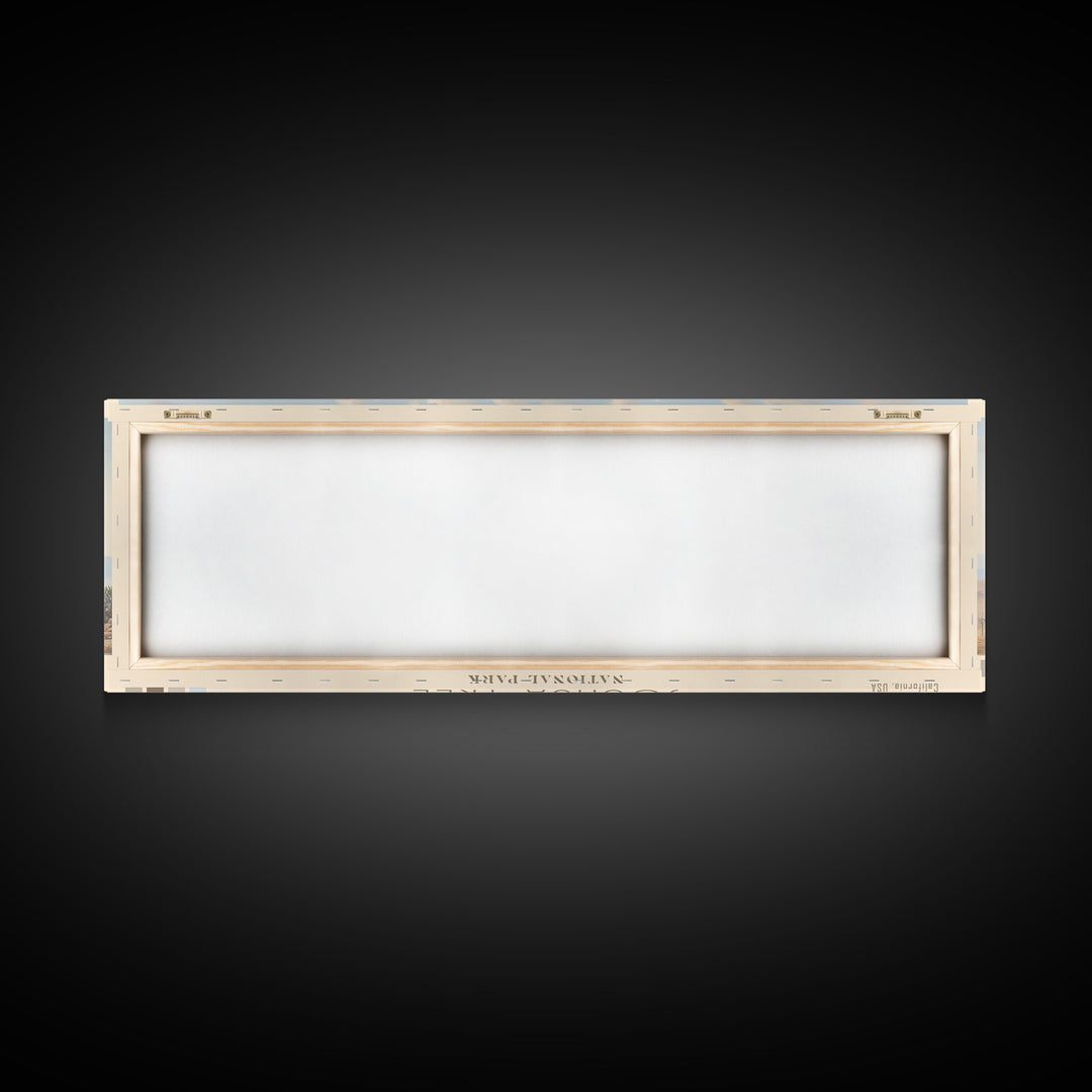 Joshua Tree National Park Panoramic California Travel Art, National Park Print, Minimalist Travel Art, Subdued Watercolor Painting Panoramic