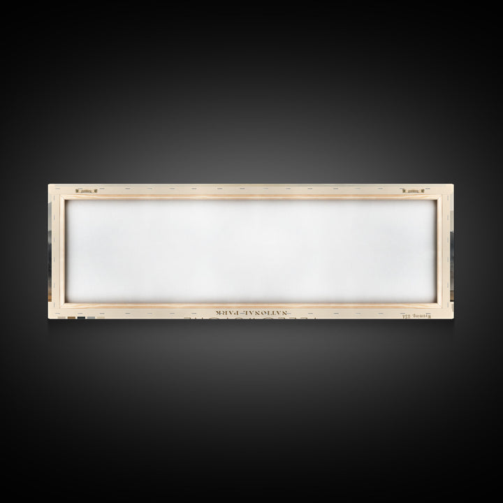 Yellowstone National Park Panoramic Wyoming Travel Art, National Park Print, Minimalist Travel Art, Subdued Watercolor Painting Panoramic