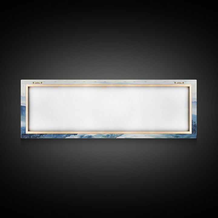 Blue Ridge Mountains, Canvas Wall Art, National Park Poster, Extra Large Horizontal Print, Panoramic Watercolor Minimalist Landscape Art