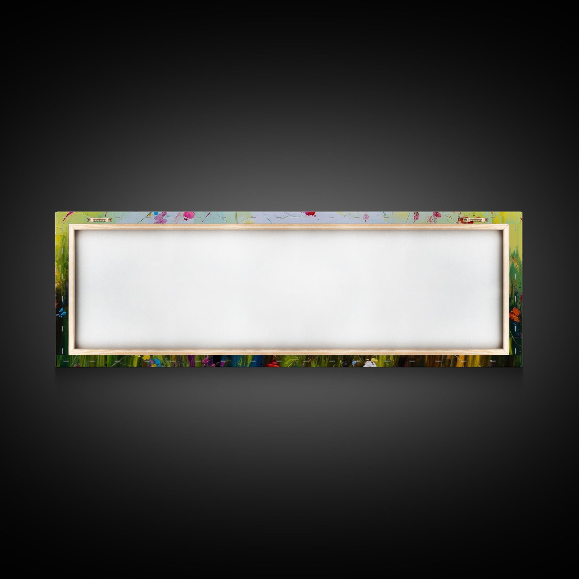 Panoramic Wildflowers Canvas Print, Beautiful Ultra-Wide Wall Art, Original Flower Painting, Floral Art, Botantical Wall Art, Oil Painting