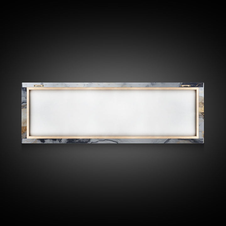 Silver Marble Canvas Wall Art, Abstract Canvas Art, Panoramic Art, Extra Large Wall Art, Marble Wall Decor, Large Canvas Art, Modern Art