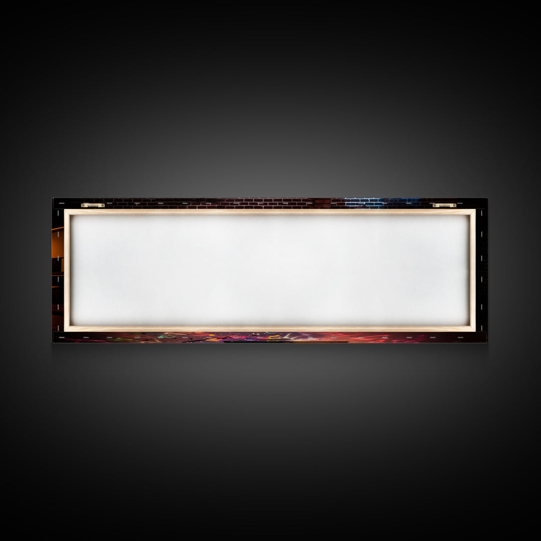 Limited Edition Graffiti Covered Piano Street Art Framed Canvas Print, Premium Graffiti Street Art Wall Decor, Extra Large Wall Art