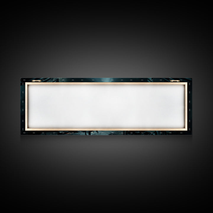 An Abandoned Insane Asylum, Canvas Print Framed Halloween Art, Spooky Decor Panoramic Halloween Art, Halloween Wall Art, Halloween Art Print