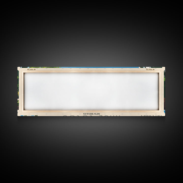 Anse Cocos, Seychelles Panoramic Beach Print, Vacation Gift, Seychelles Wall Art, Beach Painting, Beach Decor, Beach Painting