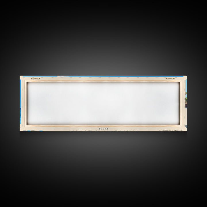 Arashi Beach, Aruba Panoramic Print, Vacation Gift, Aruba Wall Art, Beach Painting, Beach Decor, Large Wall Art, Wood Frame Art