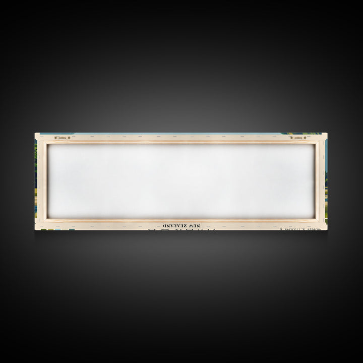 Awaroa, New Zealand Panoramic Beach Print, Vacation Gift, New Zealand Wall Art, Framed Canvas Print, Framed Beach Painting