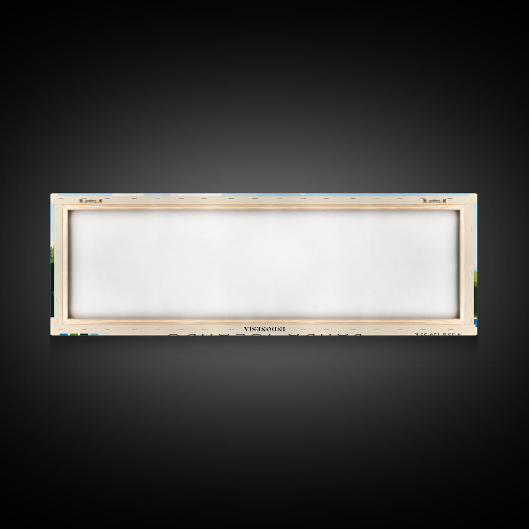 Banda Islands, Indonesia Panoramic Beach Print, Vacation Gift, Indonesia Wall Art, Framed Canvas Print, Framed Beach Painting