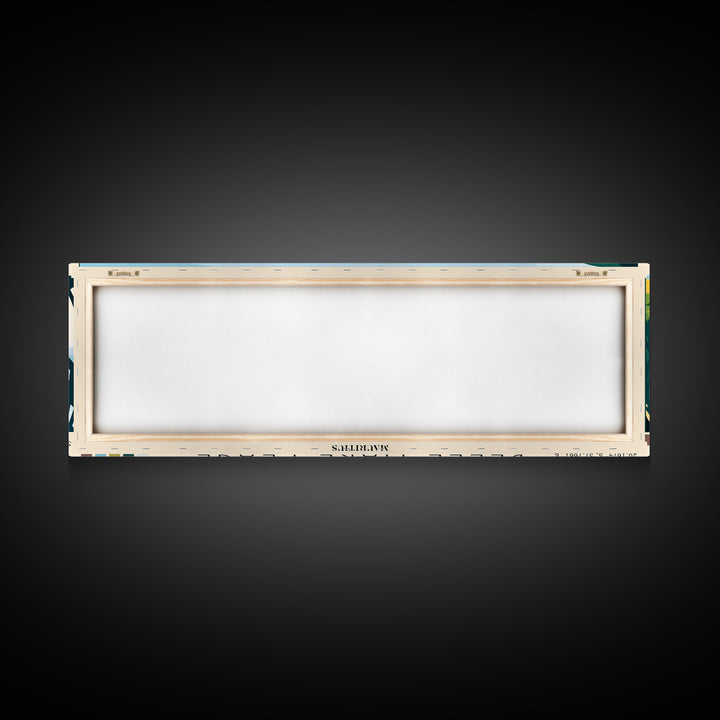 Belle Mare Plage, Mauritius Panoramic Beach Print, Vacation Gift, Mauritius Wall Art, Framed Canvas Print, Framed Beach Painting
