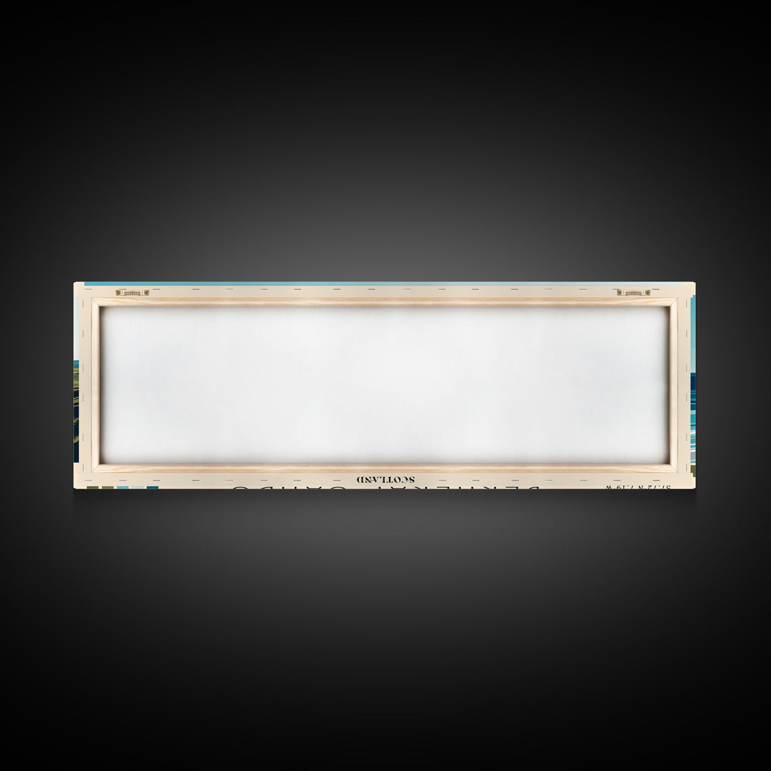 Berneray Sands, Scotland Panoramic Print, Vacation Gift, Scotland Wall Art, Beach Painting, Beach Decor, Large Wall Art, Wood Frame Art